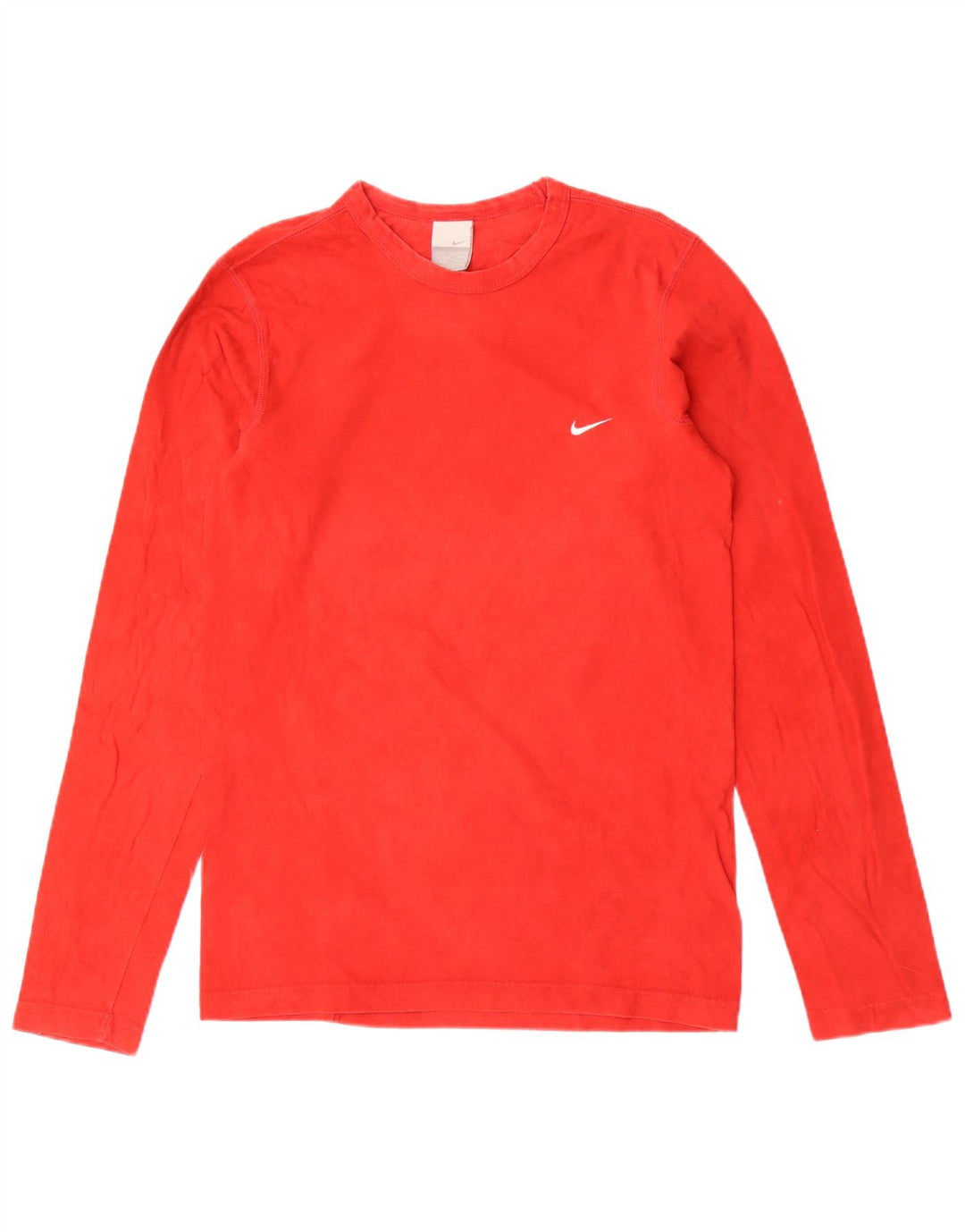 Nike Herren Top Langarm UK 36/38 Small Rote Baumwolle