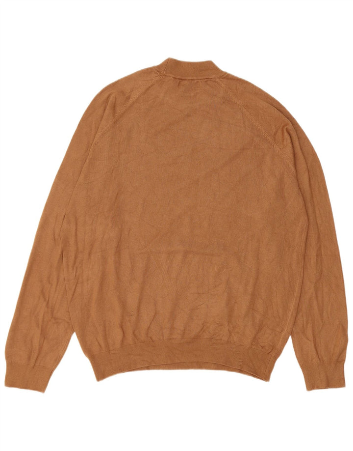 Zara Herren-Pullover mit Rundhalsausschnitt, Mittelbeige