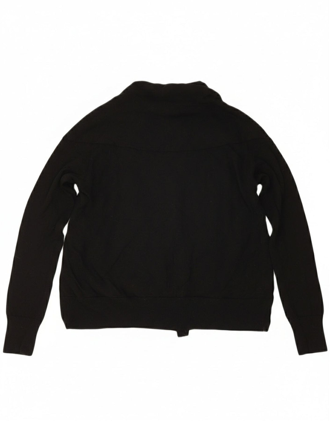 Cos Damen Übergroßer offener Cardigan-Pullover UK 6 XS Schwarze Wolle