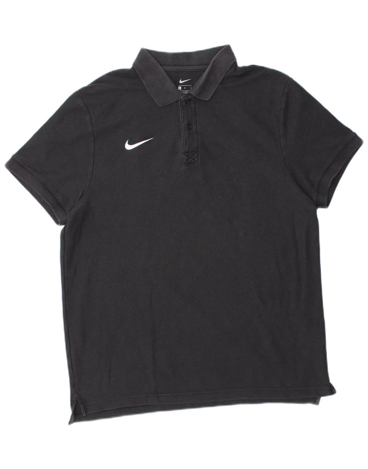 NIKE Herren-Poloshirt, groß, schwarze Baumwolle