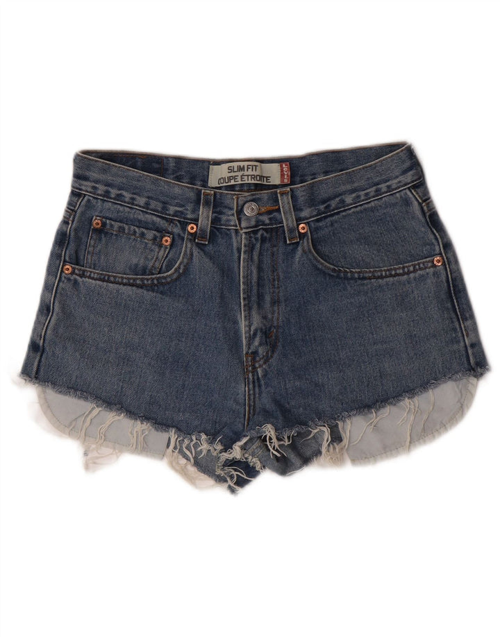 Levi's Damen Denim Slim Fit Hot Pants W32 Große blaue Baumwolle