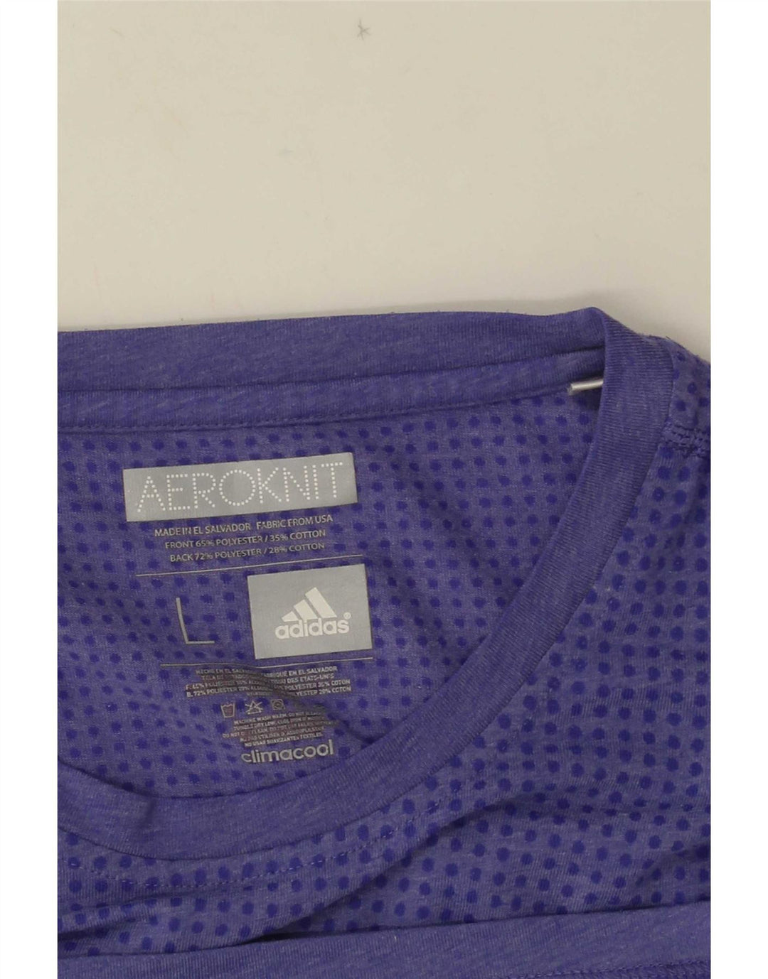 Adidas Herren Climacool T-Shirt Top Large Lila Polyester