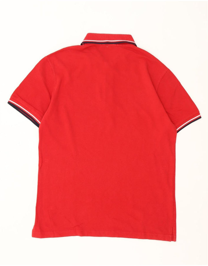 Fred Perry Herren-Poloshirt aus mittelroter, gestreifter Baumwolle