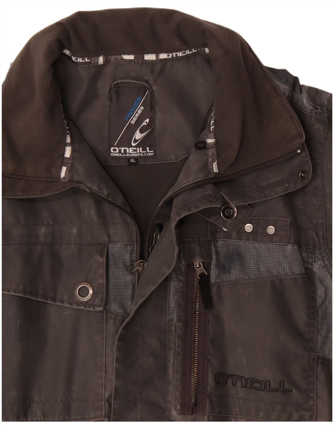 O'Neill Herren-Windbreaker-Jacke, UK 42, XL, Grau, Farbblock