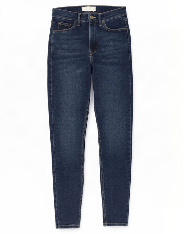 Topshop Damen Jamie Skinny Jeans W26 L30 Marineblau Polyester