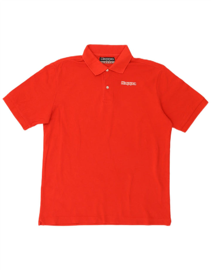 Kappa Herren-Poloshirt, große rote Baumwolle