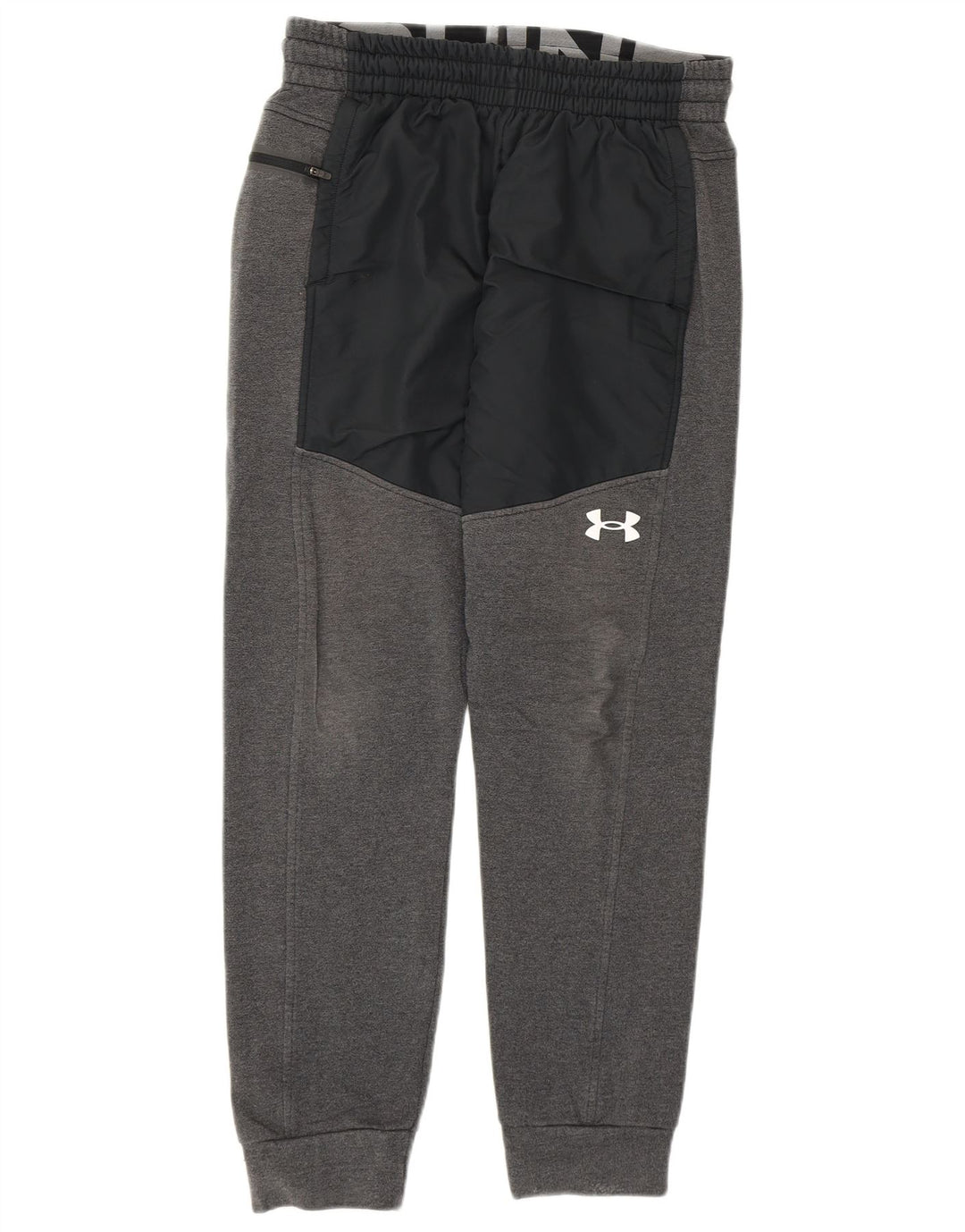 Under Armour Herren-Trainingshose, Jogginghose, mittelgraue Colourblock-Baumwolle