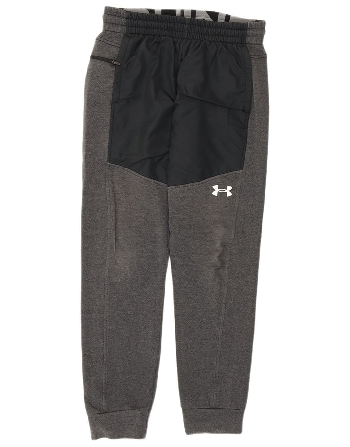 Under Armour Herren-Trainingshose, Jogginghose, mittelgraue Colourblock-Baumwolle