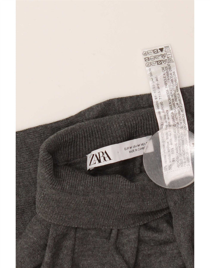 Rollkragenpullover für Herren von Zara, mittelgraue Viskose