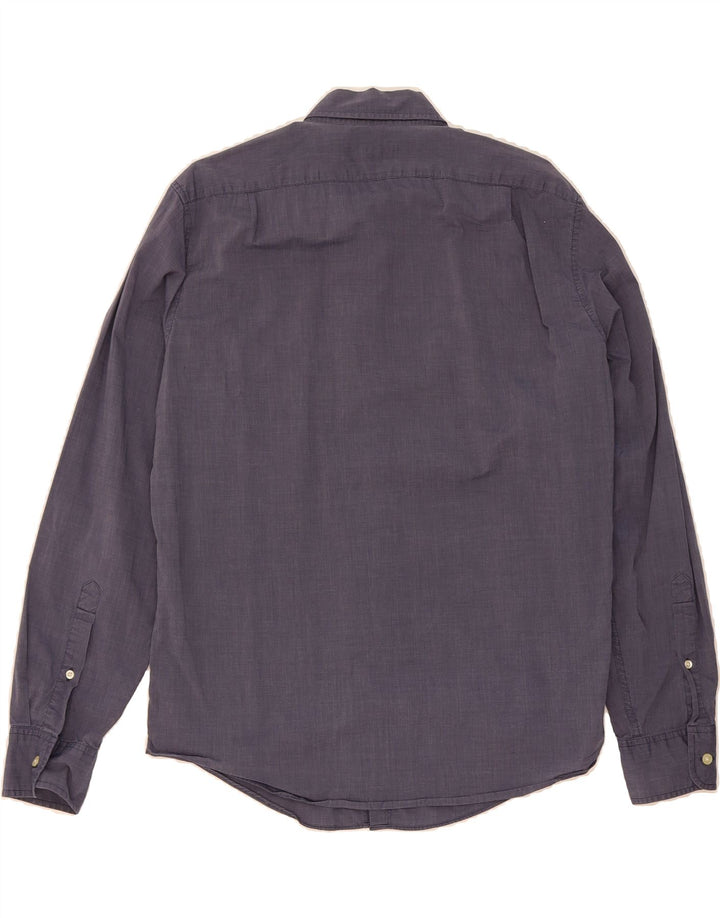 J. CREW Mens Tailored Slim Fit Shirt Large Navy Blue Cotton Vintage J. Crew and Second-Hand J. Crew from Messina Hembry 