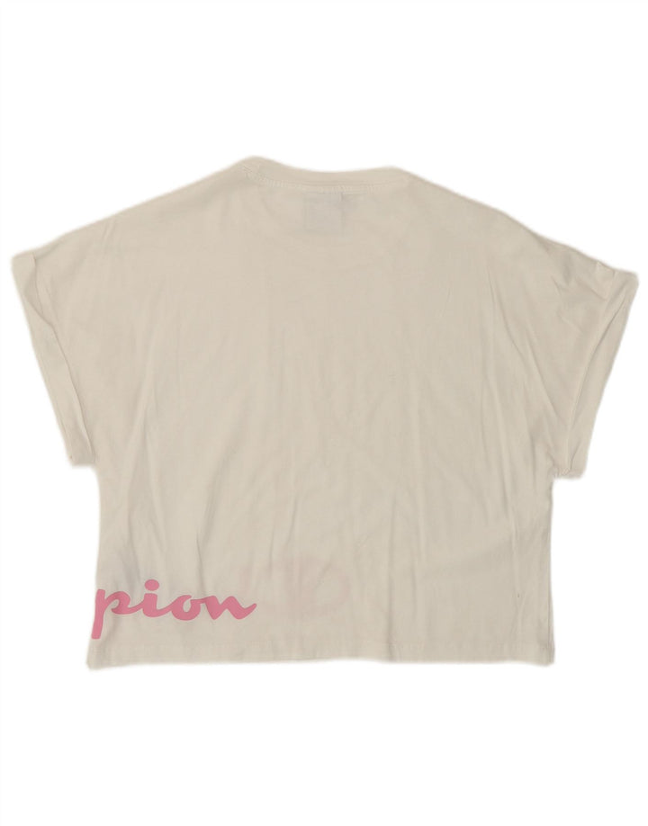 Champion Crop Graphic T-Shirt für Mädchen, 13–14 Jahre, XL, weiße Baumwolle