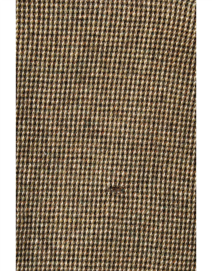 Harris Tweed Herren-Blazer mit 3 Knöpfen, UK 40, groß, braun kariert, Schurwolle