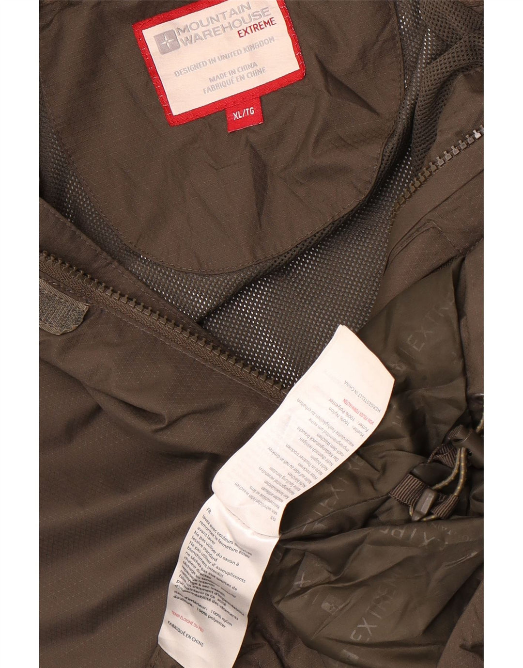 Mountain Warehouse Herren-Regenjacke UK 42 XL Khaki Nylon