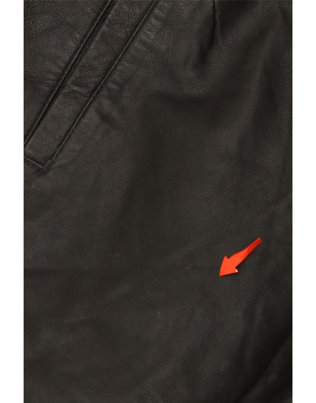 MISS JOY Damen-Ledershorts mit hoher Taille, EU 38, Mittel W25, schwarzes Leder