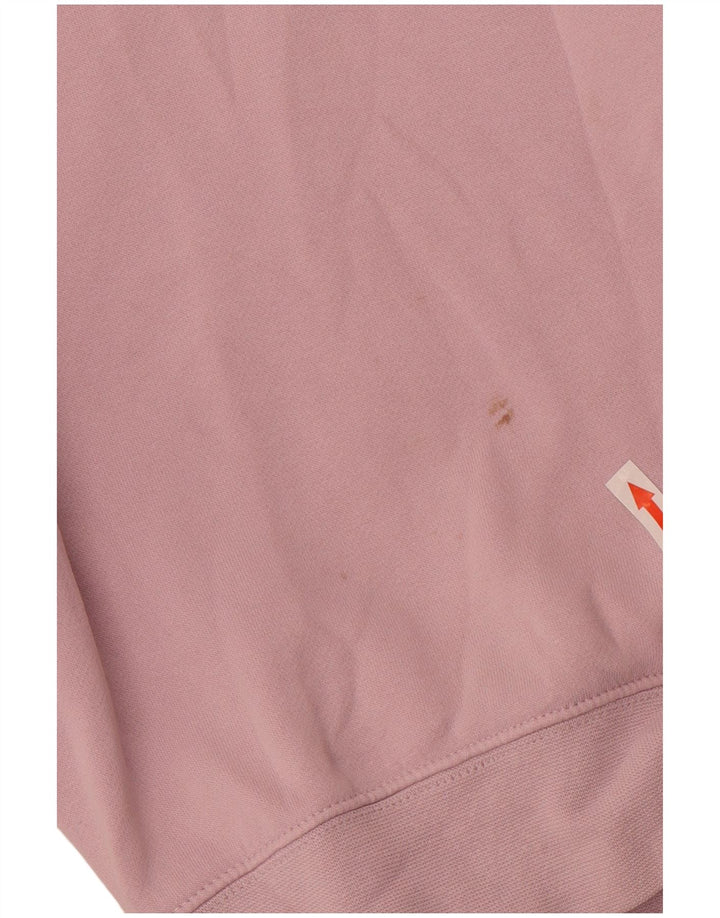 Nike Damen Sweatshirt Pullover UK 14 Mittelrosa Baumwolle