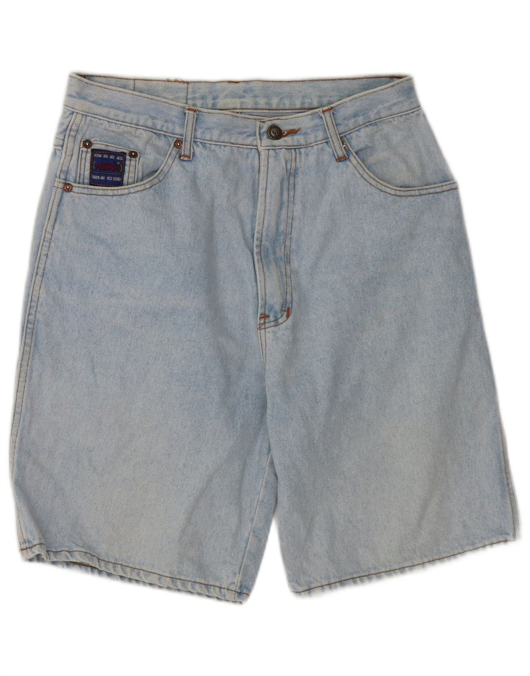 VINTAGE Damen Jeansshorts W29 mittelblaue Baumwolle