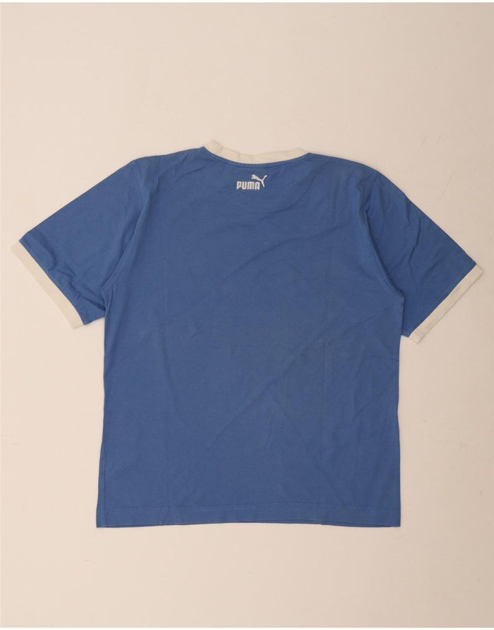 Puma Herren-T-Shirt mit Grafik, groß, aus blauer Baumwolle