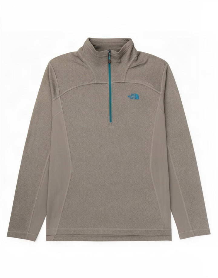 The North Face Herren-Pullover-Trainingsoberteil mit Reißverschluss und Reißverschluss, Mittelgrau meliert