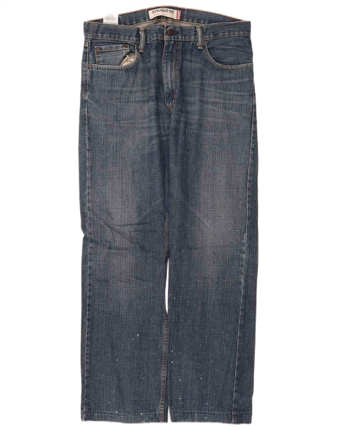 Levi's Herren 505 Straight Jeans W34 L32 Blaue Baumwolle