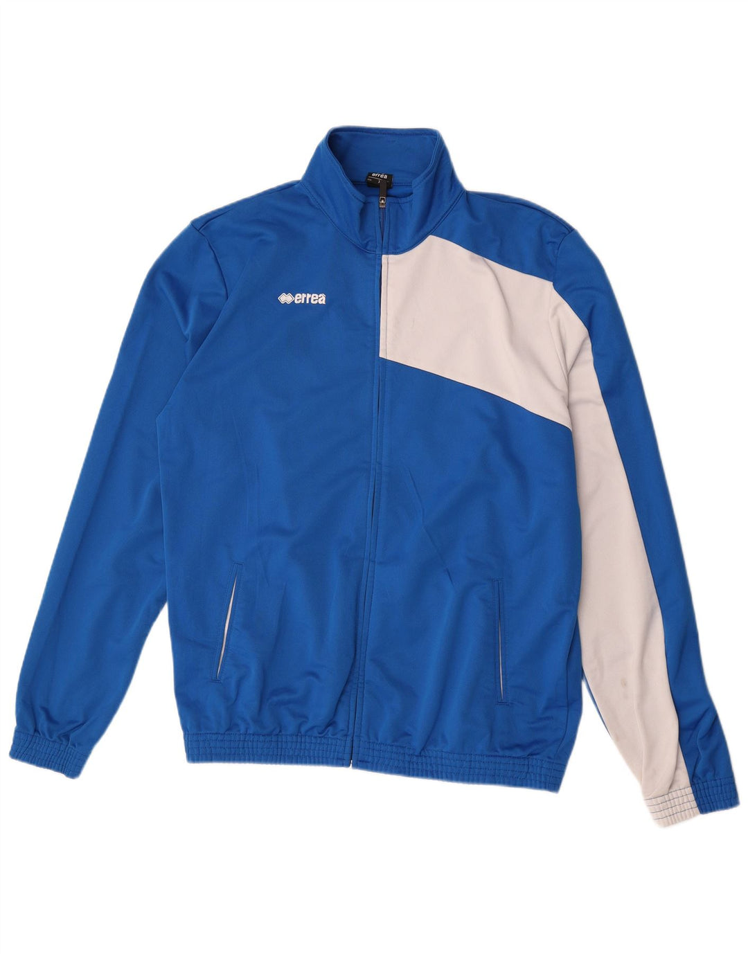 Errea Herren-Trainingsanzug-Oberteil, Jacke, 3XL, blaues Farbblock-Polyester