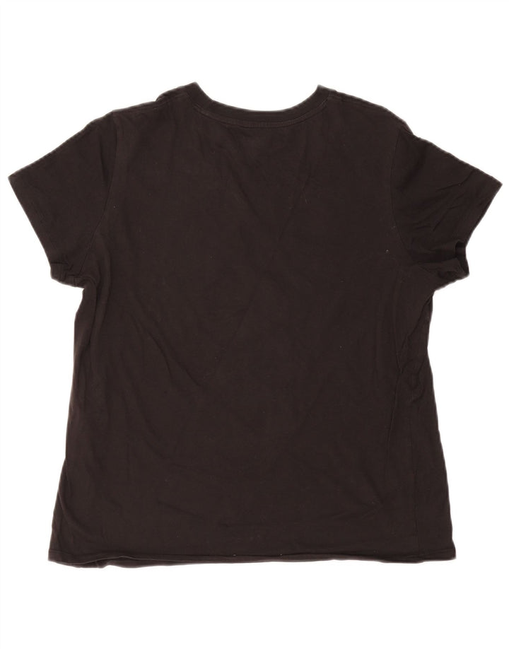 PUMA Damen Graphic T-Shirt Top UK 14 Large Schwarz