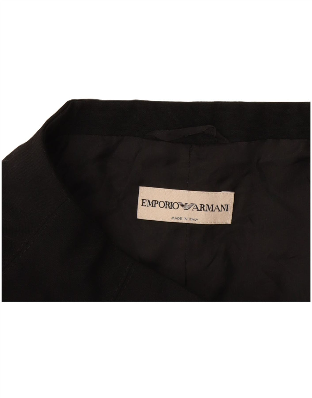 Emporio Armani Damen 3-Knopf-Blazerjacke UK 4 XS Schwarz