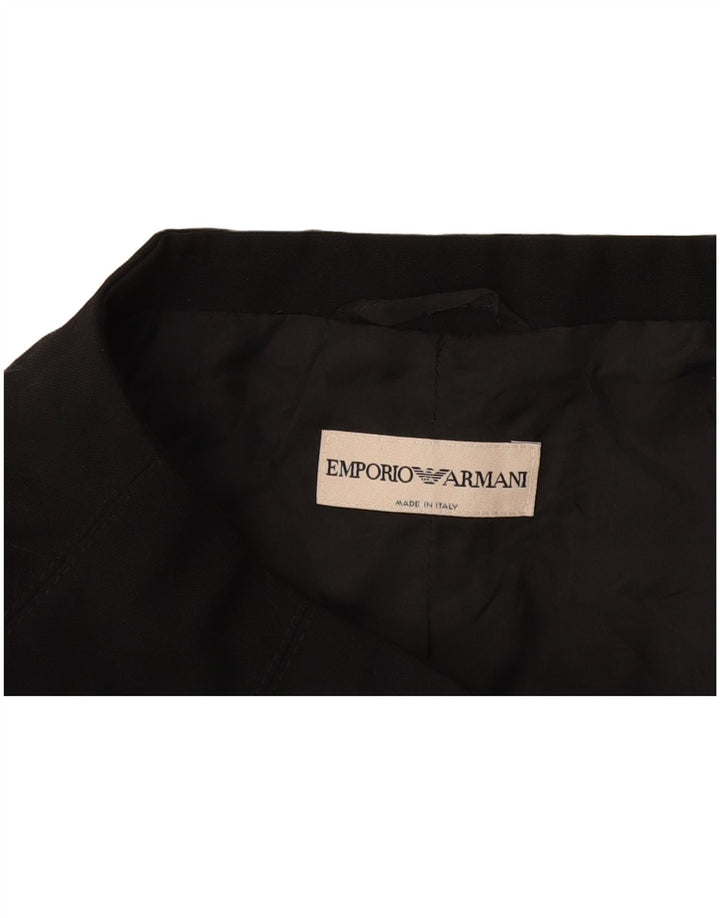 Emporio Armani Damen 3-Knopf-Blazerjacke UK 4 XS Schwarz