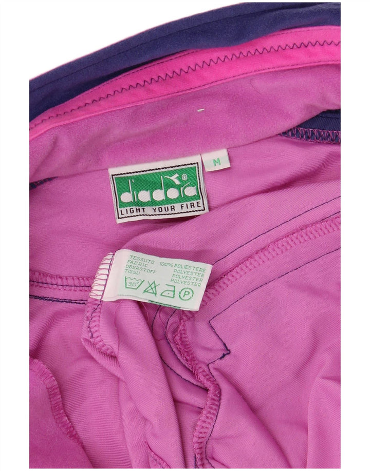 DIADORA Grafik-Fleecejacke für Damen, UK 14, Mittelrosa, Farbblock