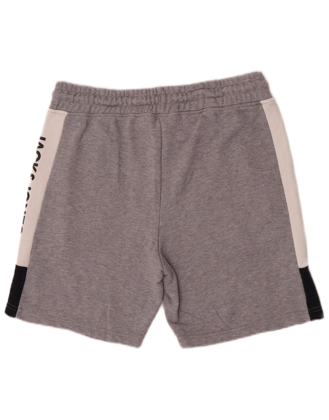Jack & Jones Herren-Sportshorts mit Grafik, mittelgraue Colourblock-Baumwolle