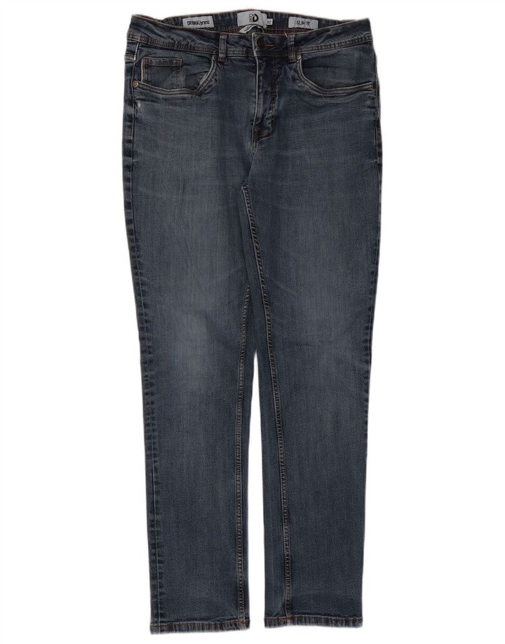 Dack's Herren Slim Jeans IT 52 XL W36 L30 Blaue Baumwolle
