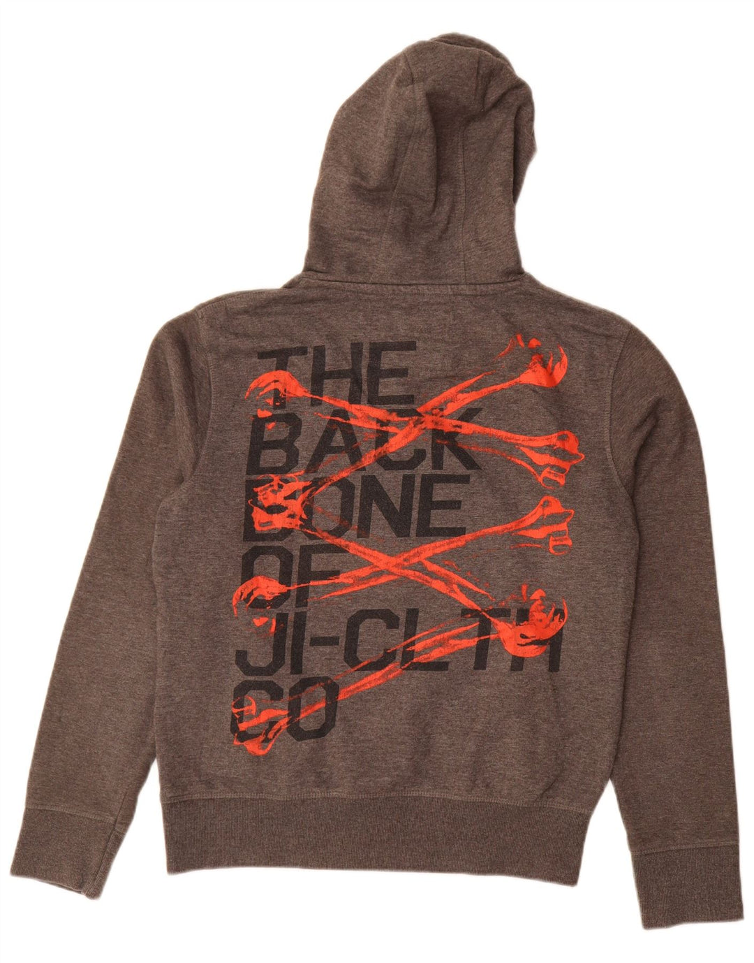Jack & Jones Herren-Kapuzenpullover mit Grafik, mittelgraue Baumwolle