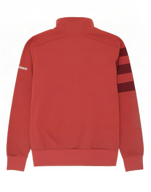 Adidas Herren Grafik-Sweatshirt mit Reißverschluss am Hals, großes rotes Polyester