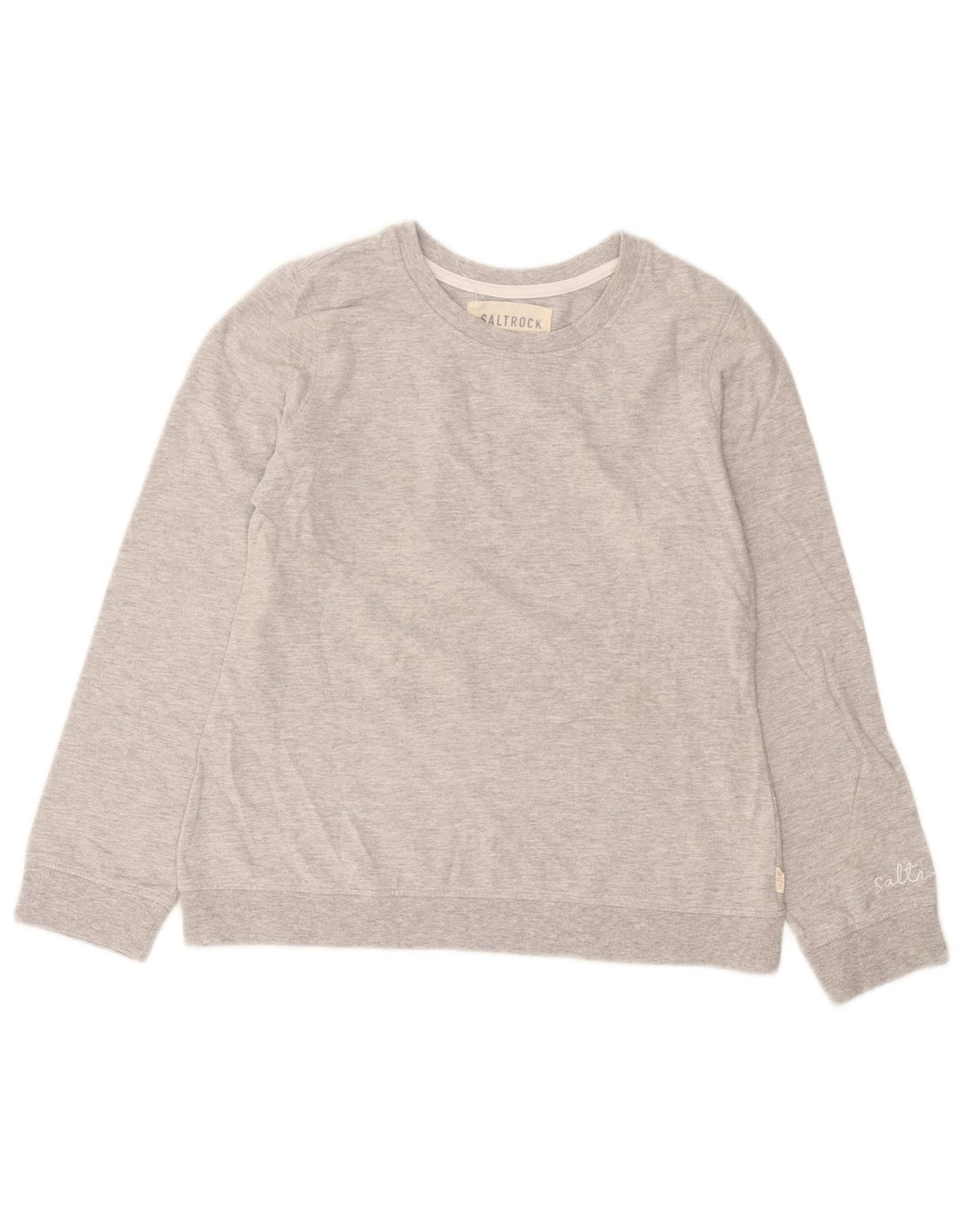 Saltrock Damen-Sweatshirt-Pullover, Gr. 10, Größe S, grau gefleckte Baumwolle