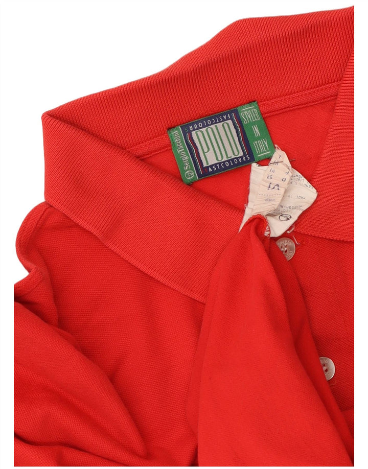 Sergio Tacchini Herren-Poloshirt, große rote Baumwolle