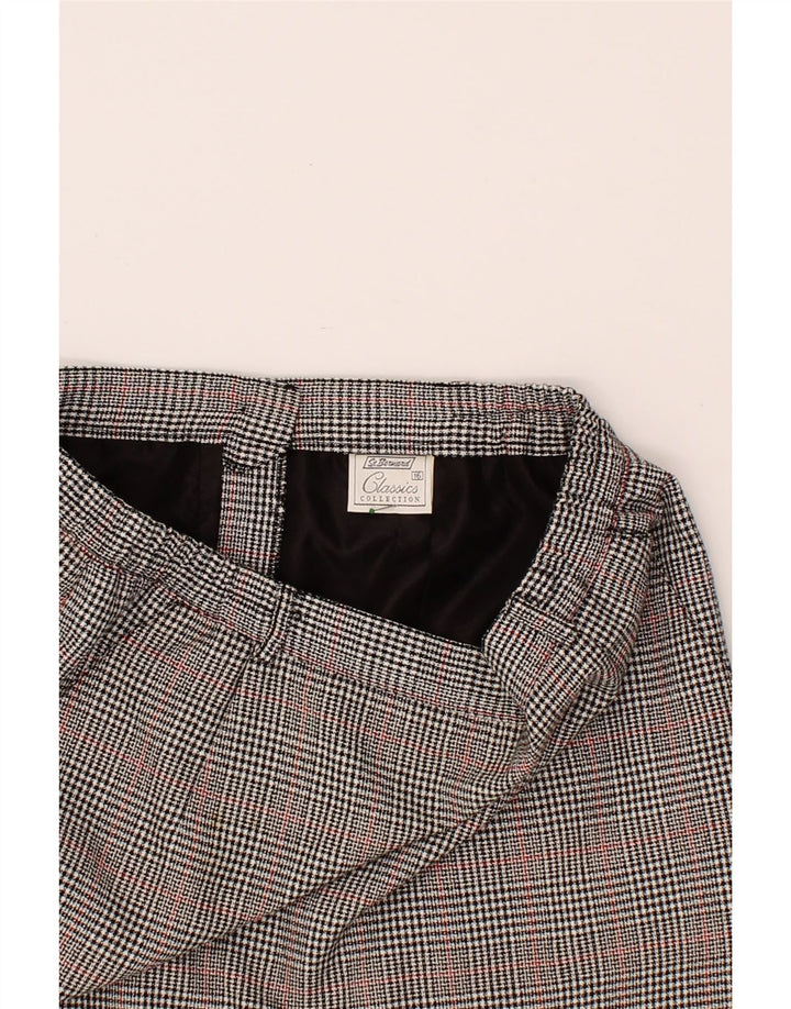 ST. BERNARD Womens Pencil Skirt UK 16 Large  W32  Black Houndstooth Vintage St. Bernard and Second-Hand St. Bernard from Messina Hembry 