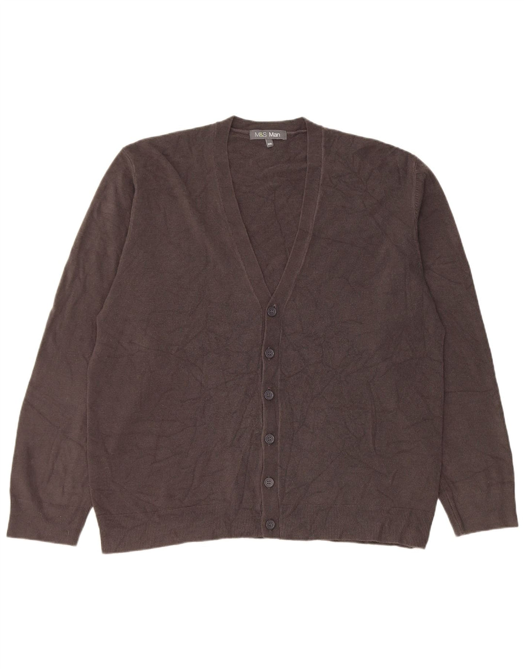 Marks & Spencer Herren Strickjacke 2XL Grau Acryl