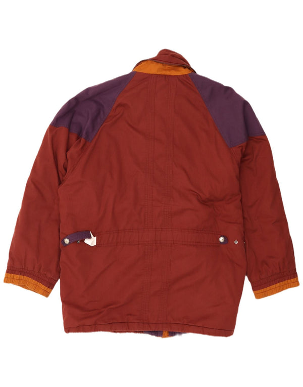 Vintage Herren Windjacke UK 42 XL Maroon Colourblock