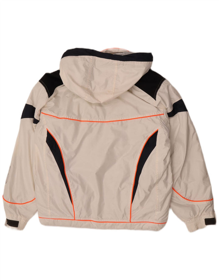 Pyramid Herren-Skijacke mit Kapuze, UK 36, Small, weißes Colourblock-Nylon