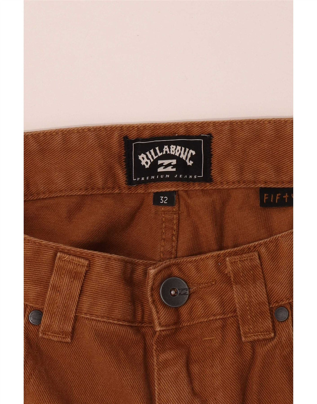 Billabong Herren Regular Straight Jeans W32 L31 Braune Baumwolle