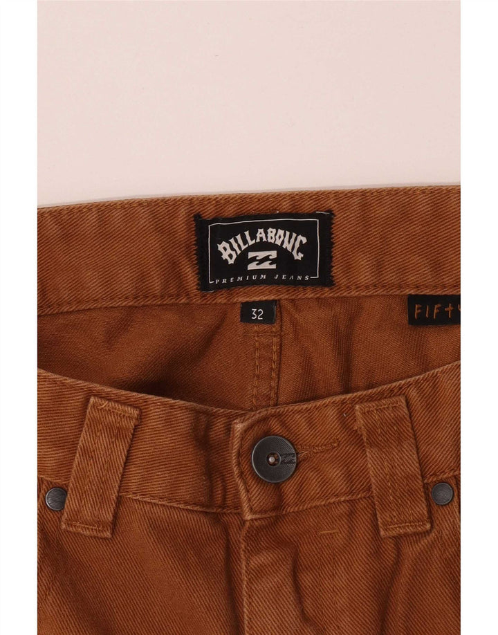 Billabong Herren Regular Straight Jeans W32 L31 Braune Baumwolle