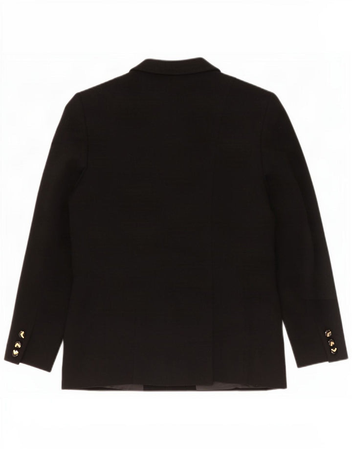 Valentino Damen-Blazerjacke mit 4 Knöpfen, IT 44, mittelschwarze Wolle