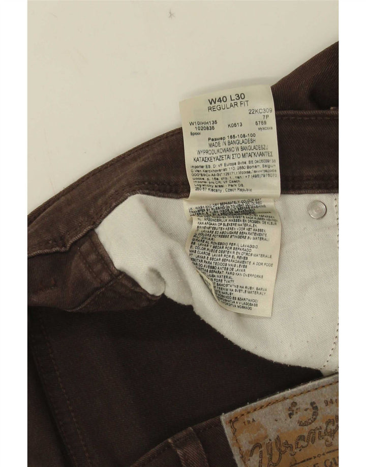 Wrangler Herren-Jeans mit normaler Passform, gerade Passform, W40 L30, braune Baumwolle