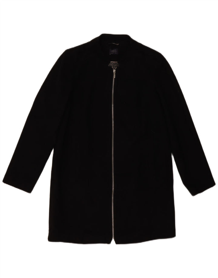 Marks & Spencer Damenmantel UK 12 Mittelschwarzes Polyester