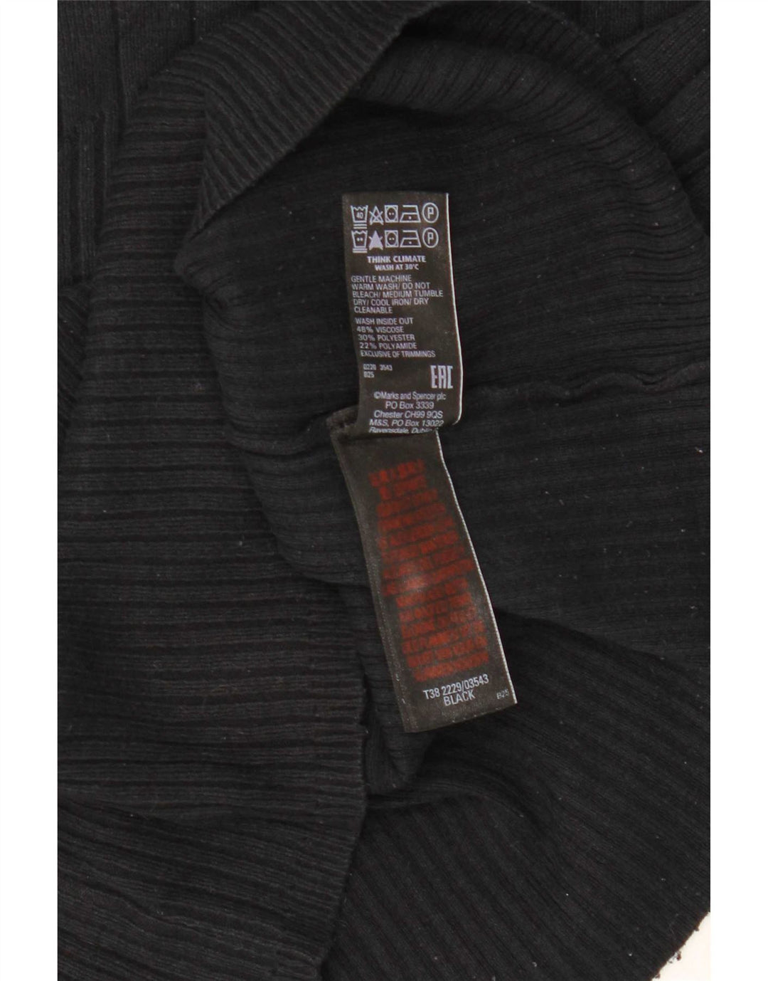 Marks & Spencer Damen-Pullover mit Rollkragen, Gr. 12, mittelschwarz