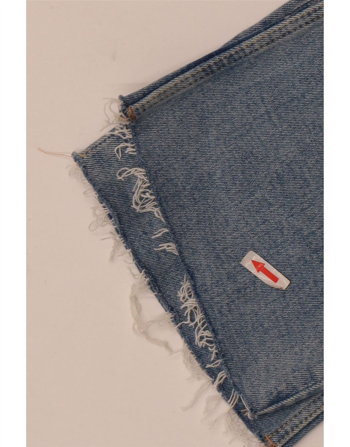 Zara Damen Crop Bootcut Jeans EU 38 Small W28 L25 Blau