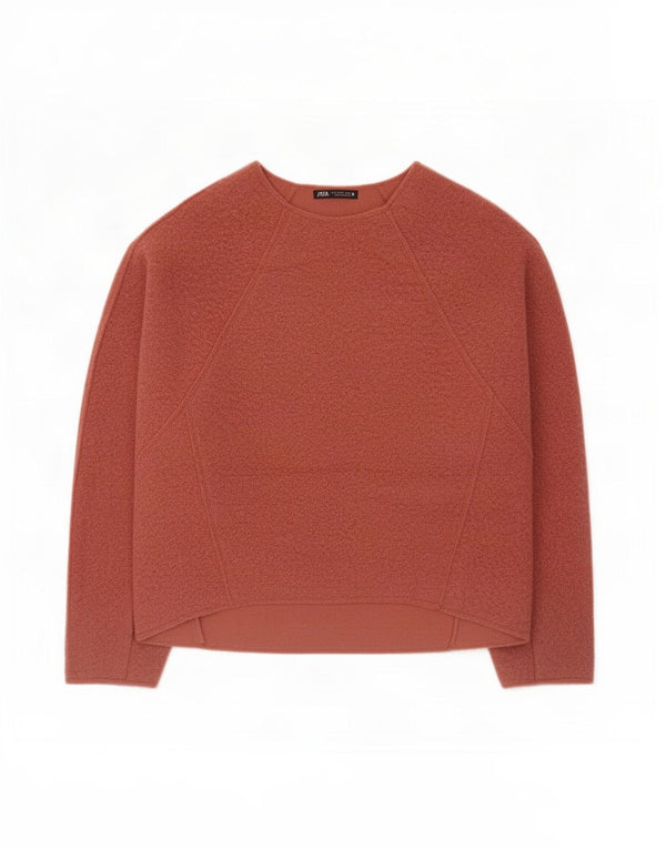 Zara Damen-Pullover, übergroß, U-Boot-Ausschnitt, Gr. 10, klein, Rosa