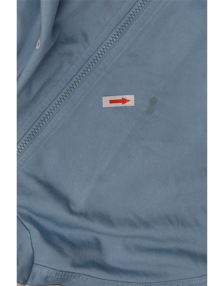 ADIDAS Herren-Trainingsanzug mit lockerer Passform, Top-Jacke, UK 40/42, mittelblaues Polyester