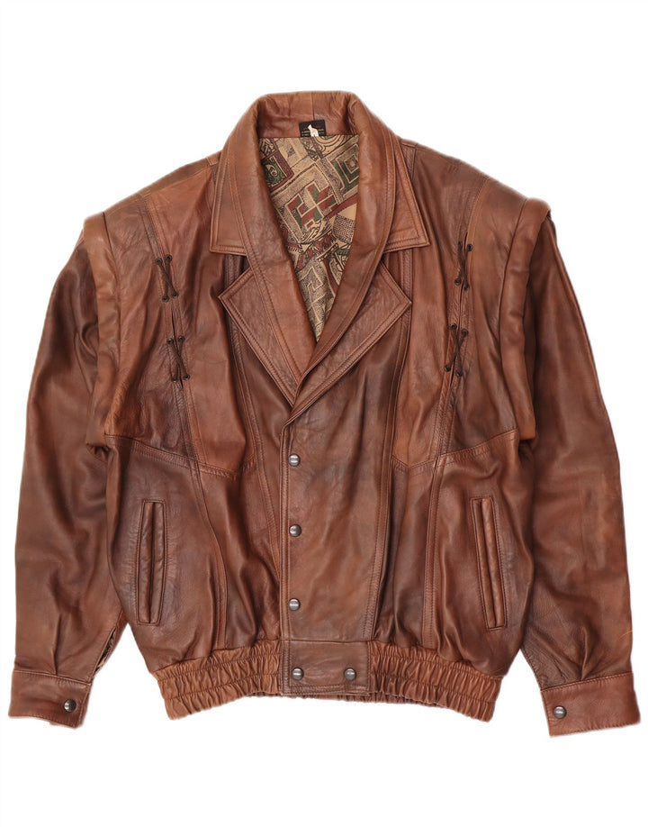 Vintage Herren Lederjacke UK 40 Großes braunes Leder
