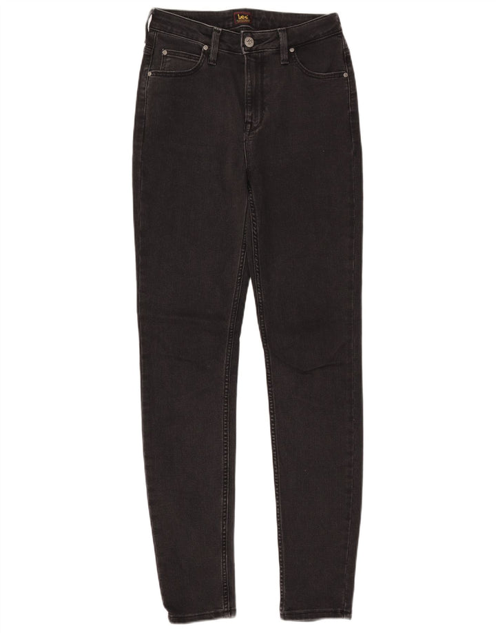 LEE Damen Scarlett High Skinny Jeans W28 L33 Schwarze Baumwolle