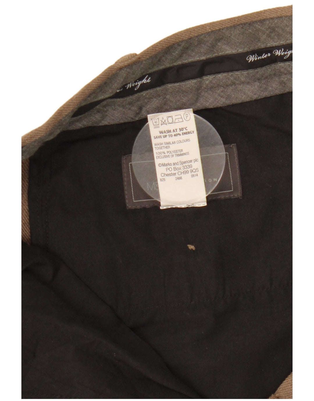 Marks & Spencer Herren-Chinohose mit normaler Passform, W42, L29, braun, Polyester